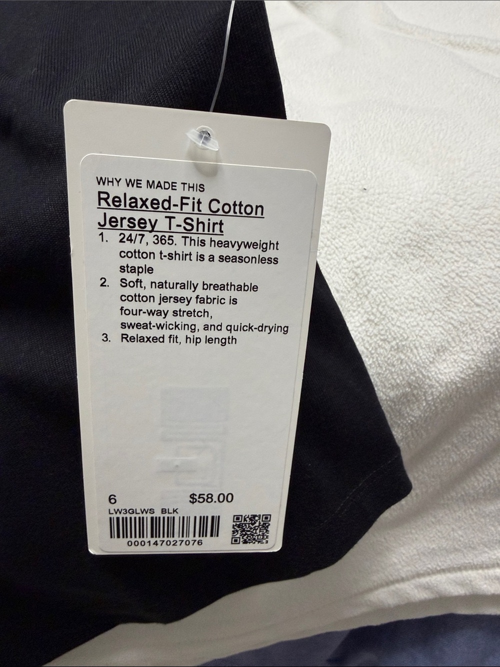 Lululemon  Black Boxy Crewneck T-Shirt
